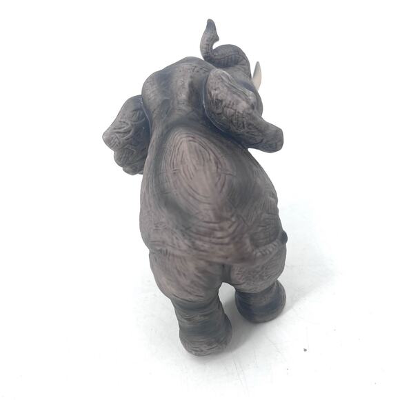 Andrea By Sadek Ceramic Baby Elephant Figurine Big Eyes Lucky Trunk Up - Picture 6 of 9